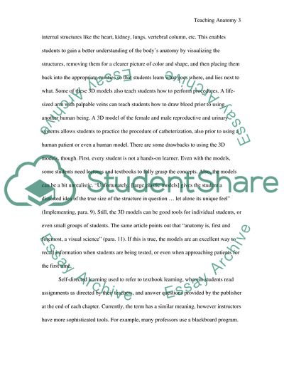 Effective Methods of Teaching Anatomy