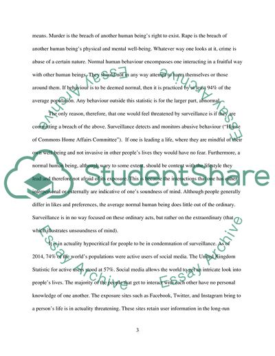 Surveillance Is Only Appalling to People with Hidden Agendas