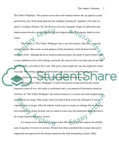 The Yellow Wallpaper