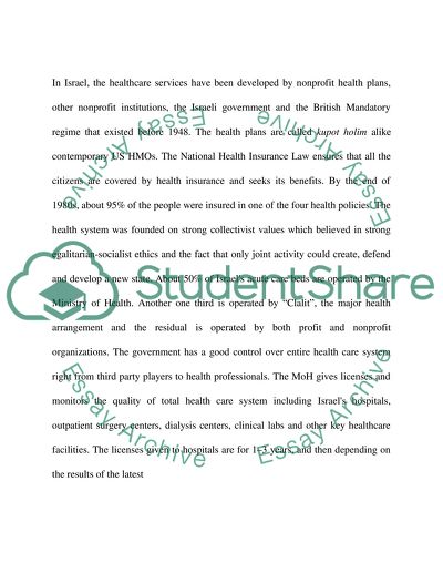 Health Care: Israeli vs Palestini