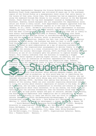 Business Diversity Case study