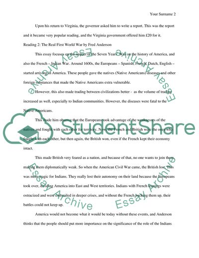 The Journal of Major George Washington and The Real First World War by Fred Anderson