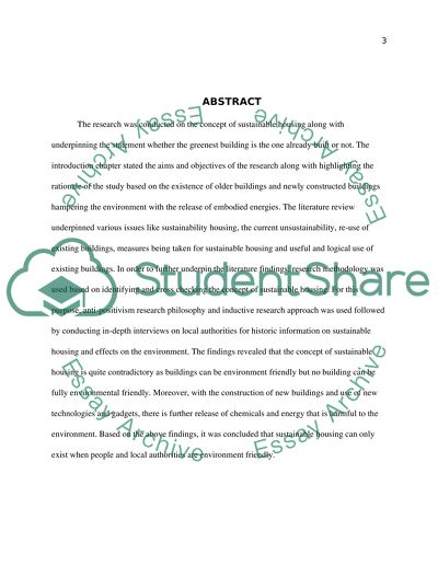 Sustainable Housing - The Greenest Building is the One Already Built