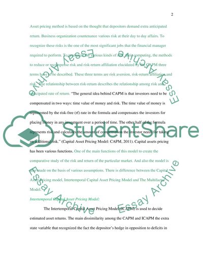Assignment of Mergers & Acquisitions