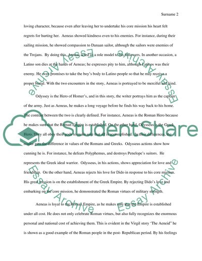 Character Analysis of the Main Character in the Aeneid