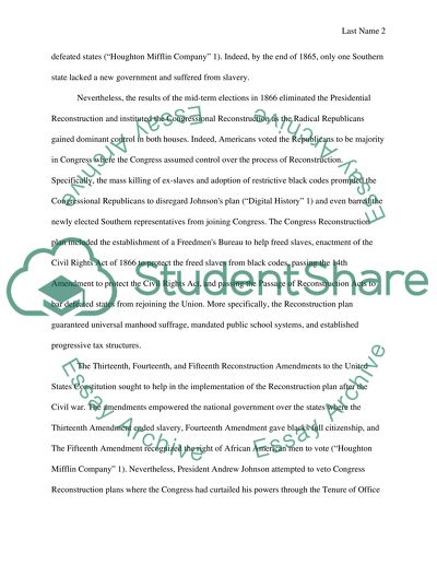 Success of reconstruction essay image