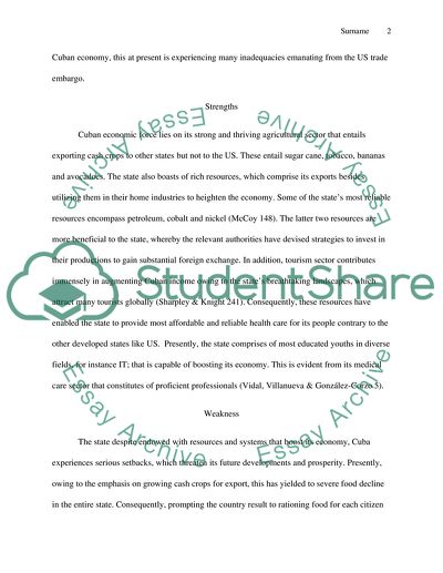 Cuban Economy Analysis