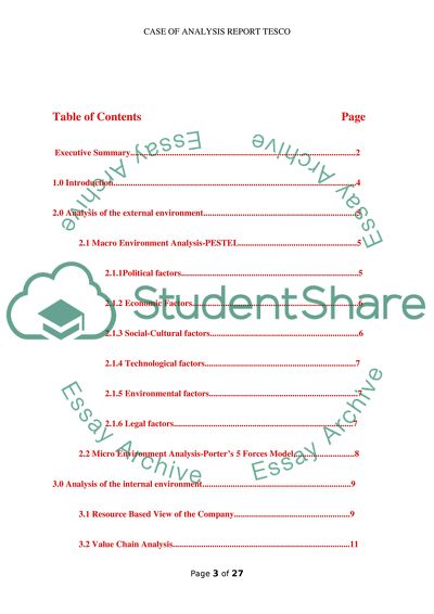 The Analysis of British Tesco Company