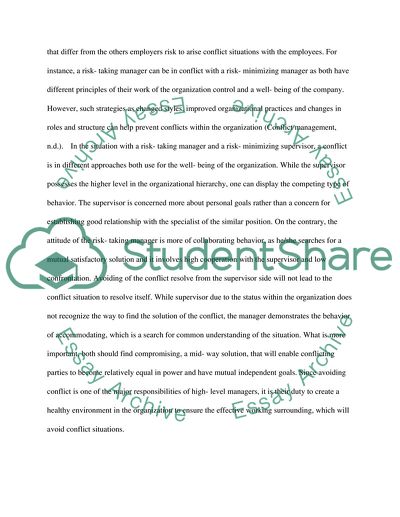 Empowerment Perceptions and Conflict