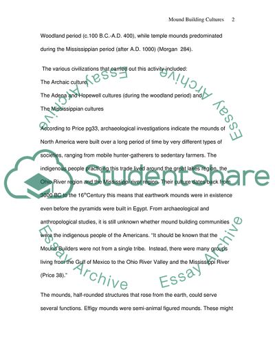 Mound Building Cultures