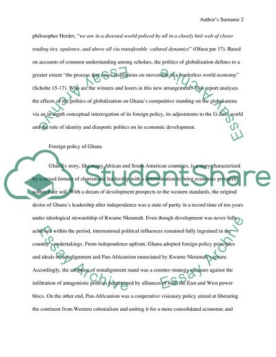 Globalization in the Context of Ghana Development Prospects