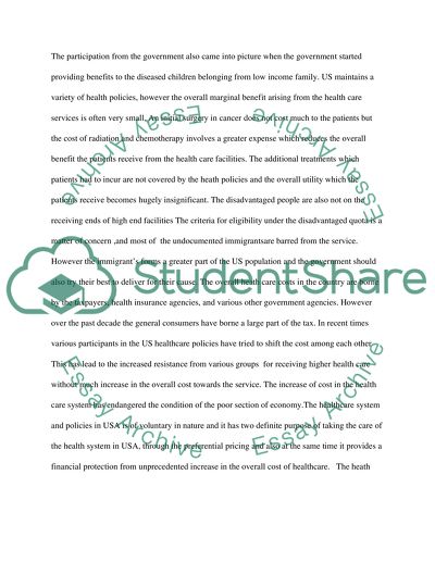 Health Care Policy in the USA