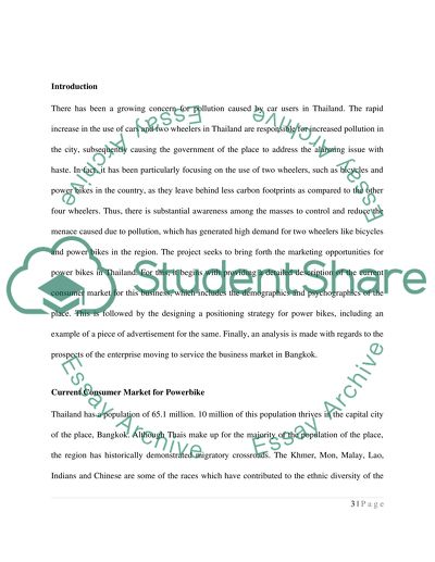 Consumer Market for Powerbik Powerbike in Thailand