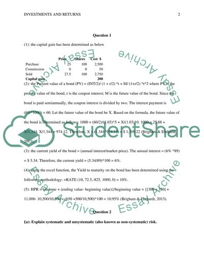 Investments & Returns