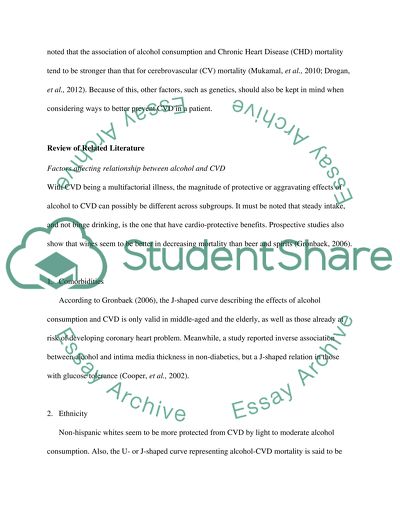 Alcohols Effect on Cardiovascular Disease and the Genetic Modifier of the Alcohol Metabolism