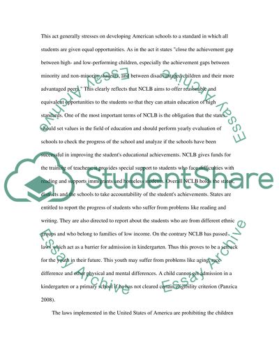 No Child Left Behind