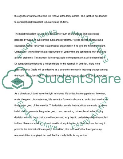 The Dilemma of Selecting a Suitable Recipient