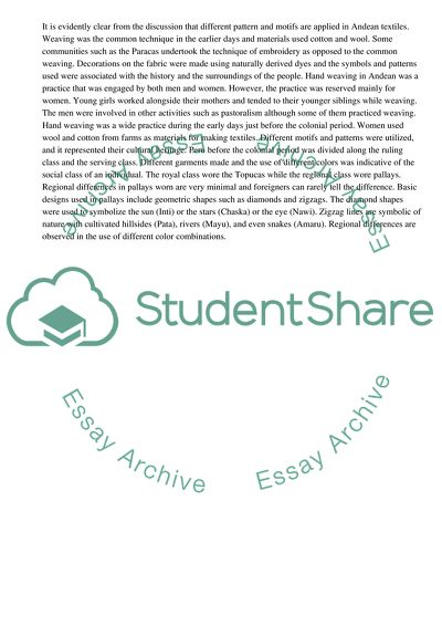 Culture and Andean Textile