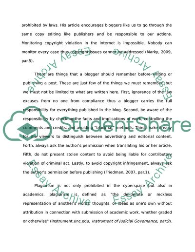 Copyright and Plagiarism Essay Example | Topics and Well Written Essays ...