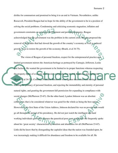 Ronald Reagan, Lyndon B Johnson and Franklin D Roosevelt as Active Presidents of the US