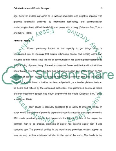 Criminalization of Ethnic Groups