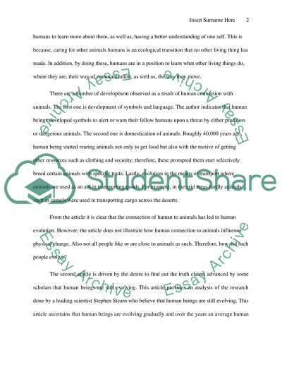 Evolution in Humans From the Ancient Days