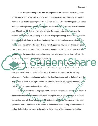 Reflections on the Pans Labyrinth