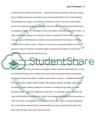 International Law, the Vienna convention on the law of treaties 1969