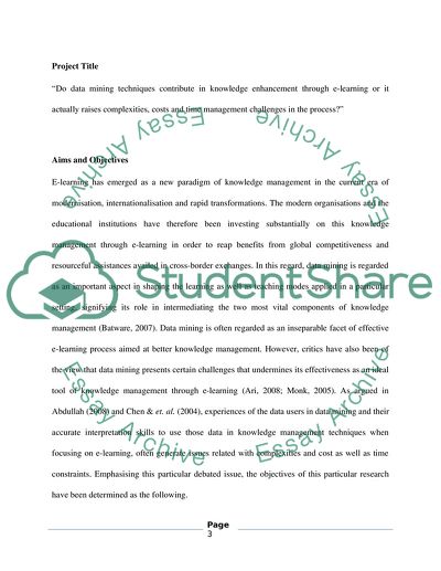 Data Mining and E-Learning