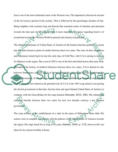 USA and Iran Relations