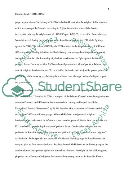 Terrorism: AL-Shabaab