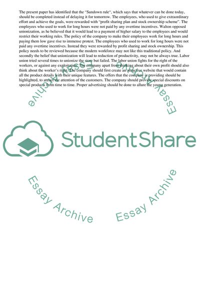 Human Resource Strategy and Productivity at Walmart