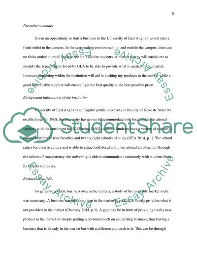 Business Idea in UEA