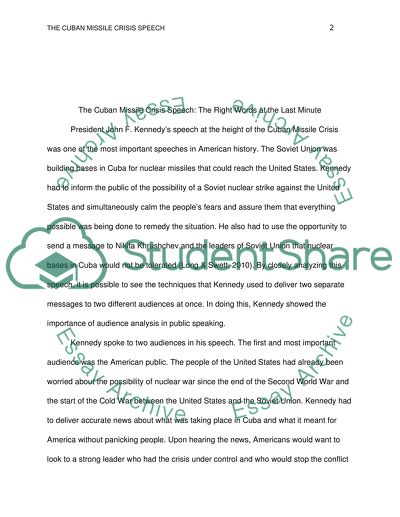 The Speech President John F. Kennedy