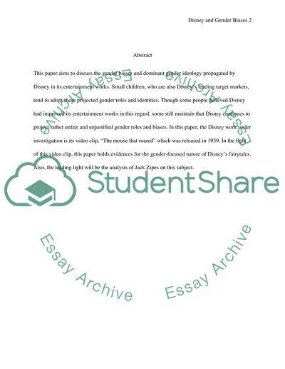 Disney and gender: Discuss Zipes & Video Clip: The Mouse that Roared