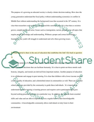 Problems in Education and Poverty (Area:HUMAN SERVICES)