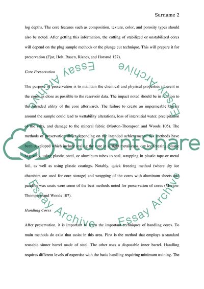 Coring preparation, preservation, and handling