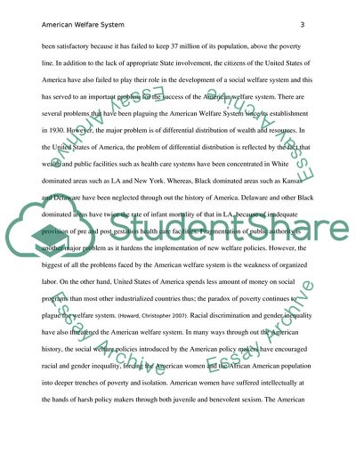 The Major Problems of the American Welfare System