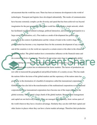 The Globalization of Production