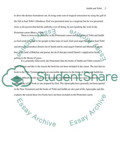 Judithand Tobit and the Protestant canon