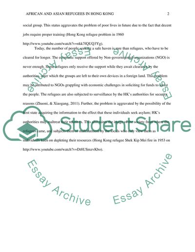 News clippings or other media representations about a group of migrants in HK