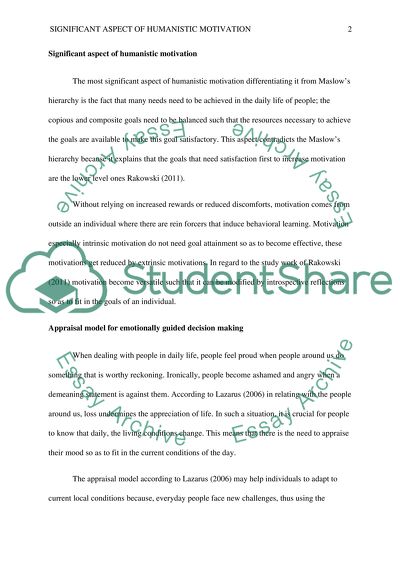 Significant Aspect of Motivation