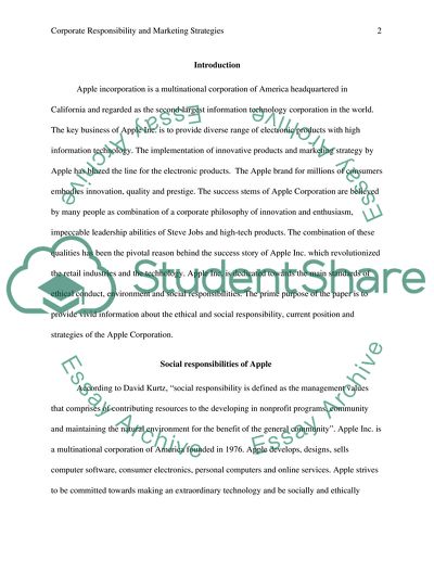 Corporate Responsibility and Marketing Strategies