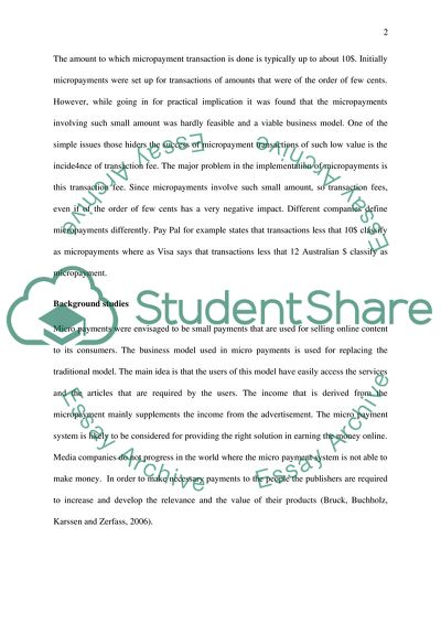 Micropayments: challengesand trends