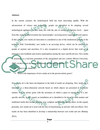 Installation Art of New Media in Design