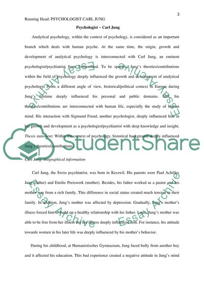 Psychologist Carl Jung