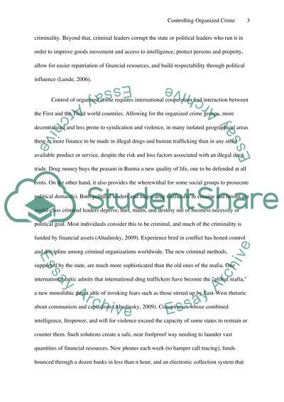 Controlling Organized Crime