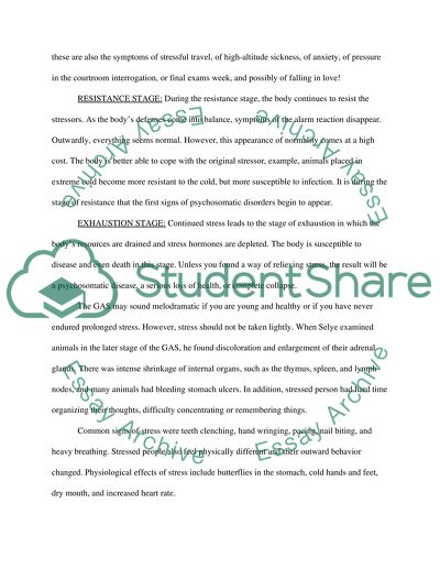 The General Adaptation Syndrome