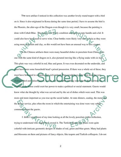 Connecting Museum Artifacts to History