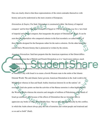 Edward Said About Orientalism